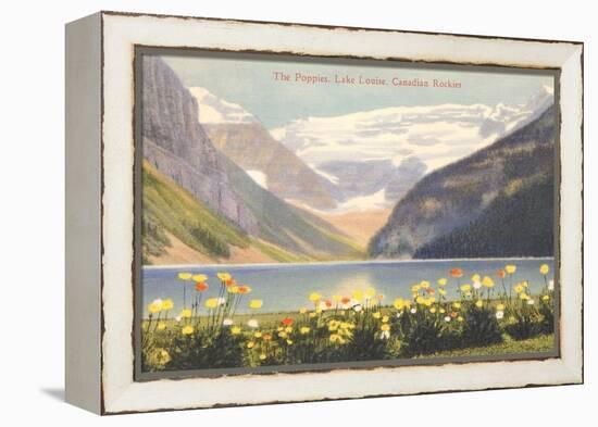 Poppies, Lake Louise, Canadian Rockies-null-Framed Stretched Canvas