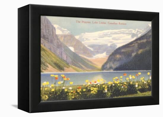 Poppies, Lake Louise, Canadian Rockies-null-Framed Stretched Canvas
