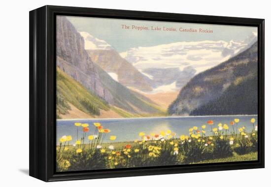 Poppies, Lake Louise, Canadian Rockies-null-Framed Stretched Canvas