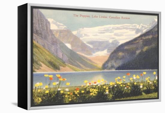 Poppies, Lake Louise, Canadian Rockies-null-Framed Stretched Canvas