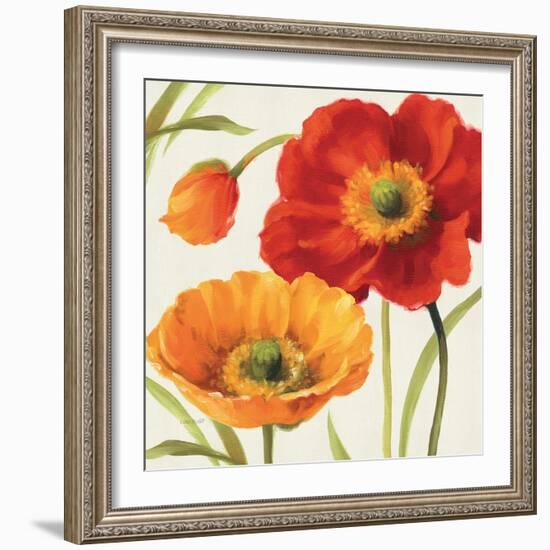 Poppies Melody III-Lisa Audit-Framed Art Print