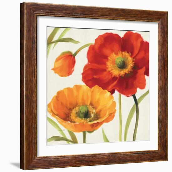 Poppies Melody III-Lisa Audit-Framed Art Print