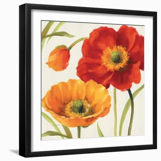 Poppies Melody III-Lisa Audit-Framed Art Print