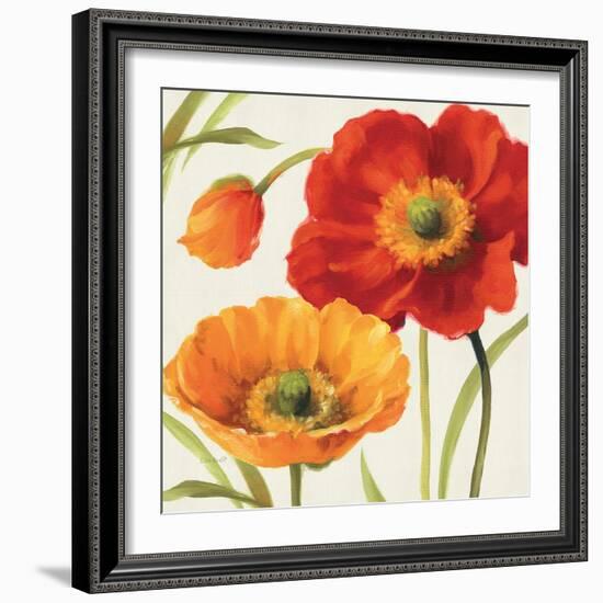 Poppies Melody III-Lisa Audit-Framed Art Print