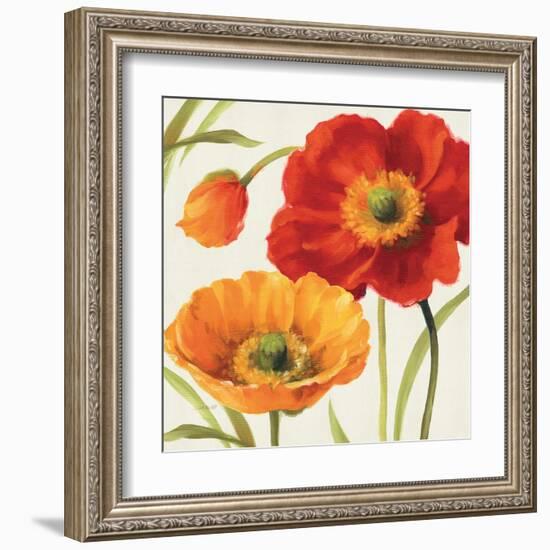 Poppies Melody III-Lisa Audit-Framed Art Print