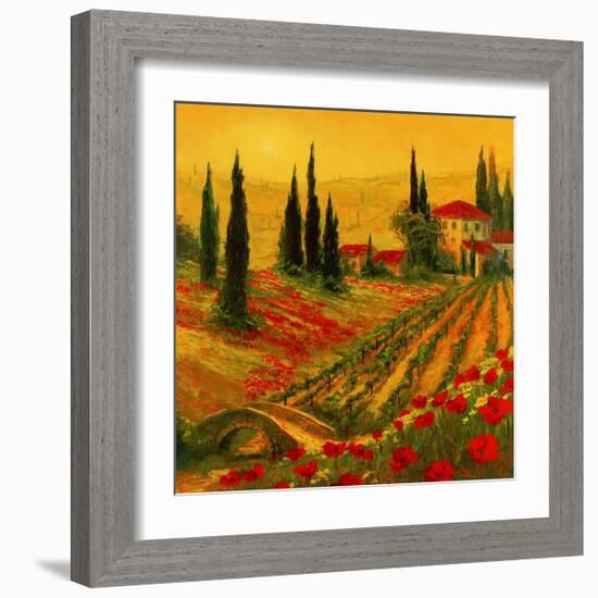 Poppies of Toscano I-Art Fronckowiak-Framed Art Print