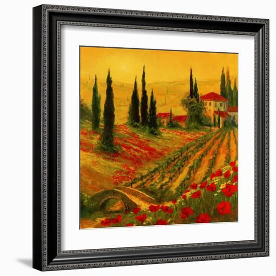 Poppies of Toscano I-Art Fronckowiak-Framed Art Print