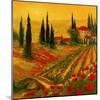 Poppies of Toscano I-Art Fronckowiak-Mounted Art Print