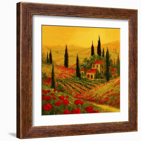 Poppies of Toscano II-Art Fronckowiak-Framed Art Print