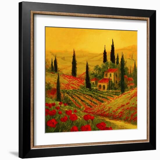 Poppies of Toscano II-Art Fronckowiak-Framed Art Print