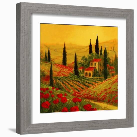 Poppies of Toscano II-Art Fronckowiak-Framed Art Print