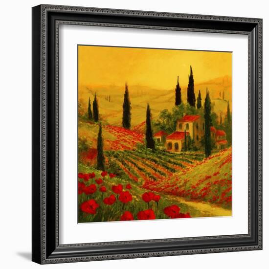 Poppies of Toscano II-Art Fronckowiak-Framed Art Print