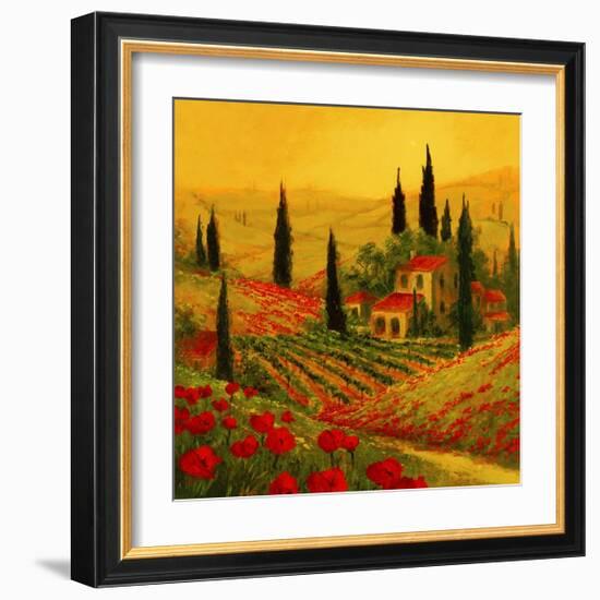 Poppies of Toscano II-Art Fronckowiak-Framed Art Print