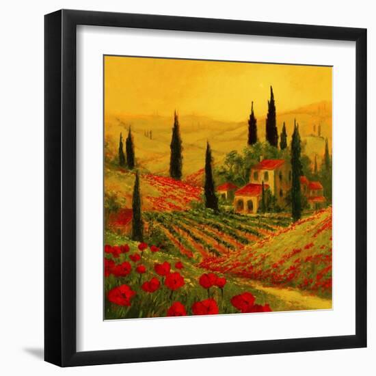 Poppies of Toscano II-Art Fronckowiak-Framed Art Print
