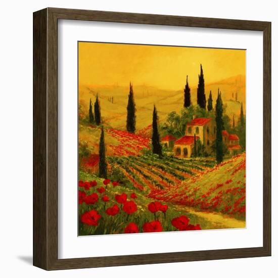 Poppies of Toscano II-Art Fronckowiak-Framed Art Print