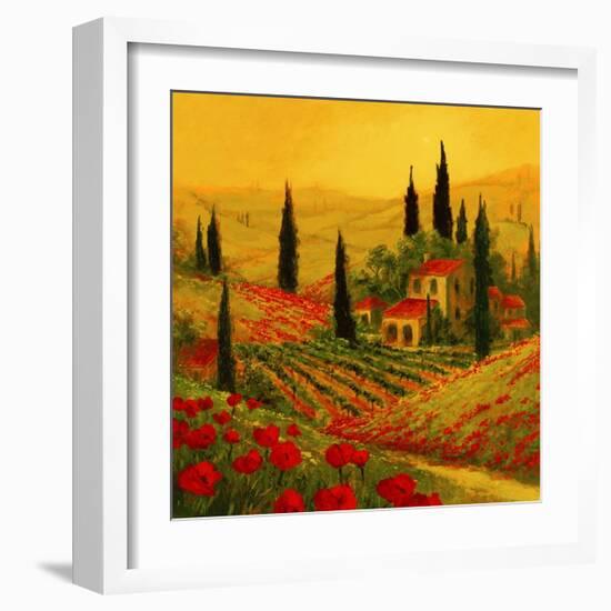 Poppies of Toscano II-Art Fronckowiak-Framed Art Print