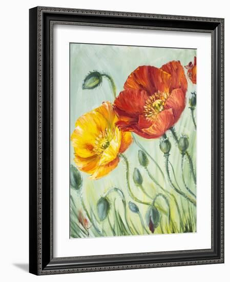 Poppies, Oil Painting on Canvas-Valenty-Framed Art Print