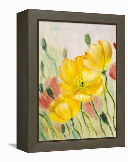 Poppies, Oil Painting on Canvas-Valenty-Framed Stretched Canvas