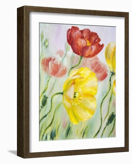 Poppies, Oil Painting on Canvas-Valenty-Framed Art Print