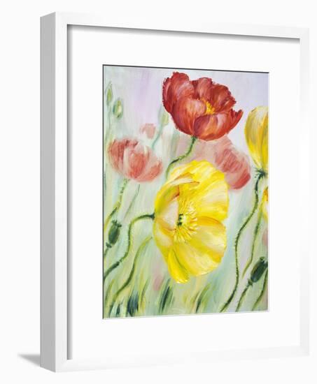 Poppies, Oil Painting on Canvas-Valenty-Framed Art Print