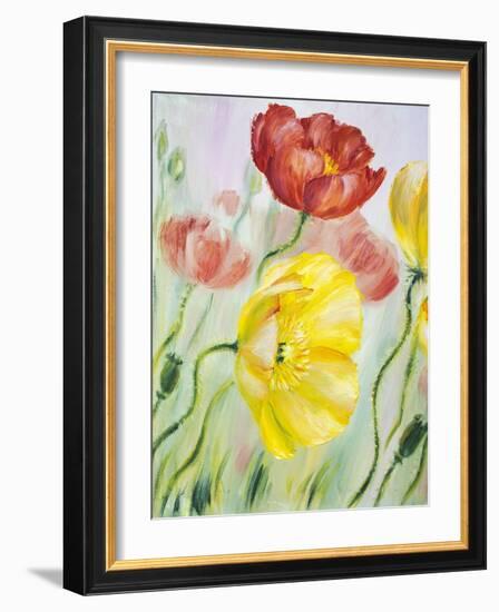 Poppies, Oil Painting on Canvas-Valenty-Framed Art Print