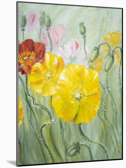 Poppies, Oil Painting on Canvas-Valenty-Mounted Art Print