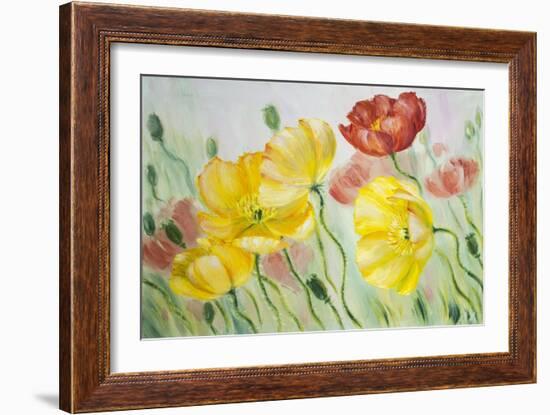 Poppies, Oil Painting on Canvas-Valenty-Framed Art Print