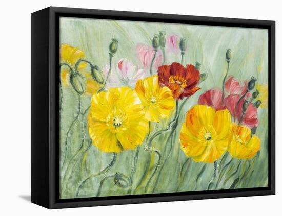 Poppies, Oil Painting on Canvas-Valenty-Framed Stretched Canvas