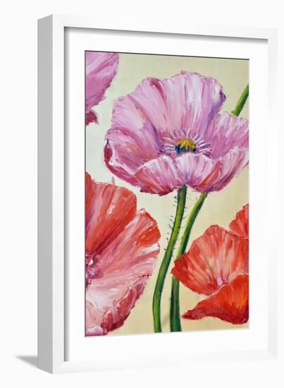 Poppies, Oil Painting on Canvas-Valenty-Framed Art Print