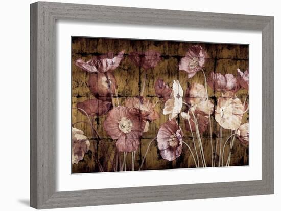 Poppies on Gold-John Seba-Framed Premium Giclee Print