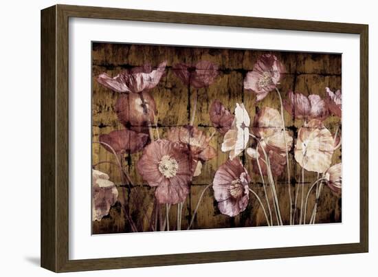 Poppies on Gold-John Seba-Framed Art Print