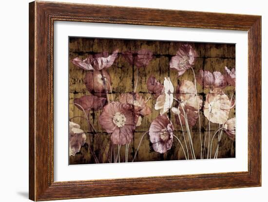 Poppies on Gold-John Seba-Framed Art Print