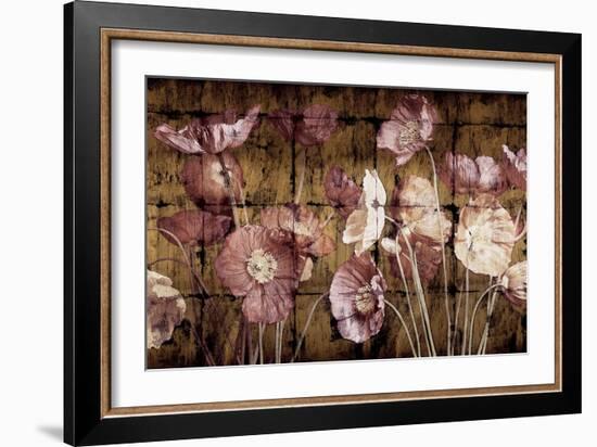 Poppies on Gold-John Seba-Framed Art Print