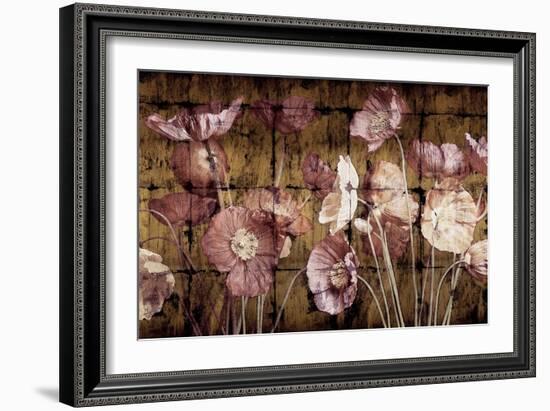 Poppies on Gold-John Seba-Framed Art Print