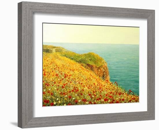 Poppies On Kaliakra-kirilstanchev-Framed Art Print