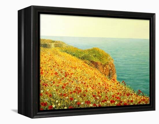 Poppies On Kaliakra-kirilstanchev-Framed Stretched Canvas