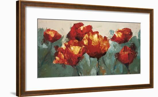 Poppies On Slate-Peter Colbert-Framed Giclee Print