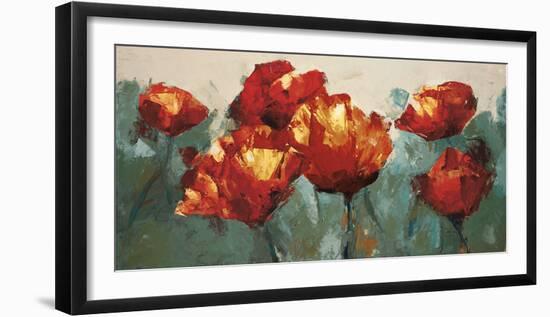 Poppies On Slate-Peter Colbert-Framed Giclee Print