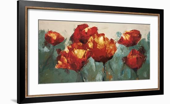 Poppies On Slate-Peter Colbert-Framed Giclee Print