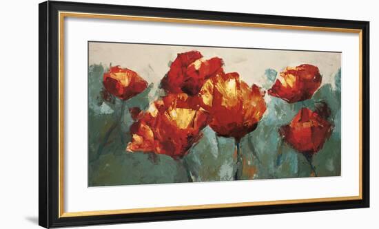 Poppies On Slate-Peter Colbert-Framed Giclee Print