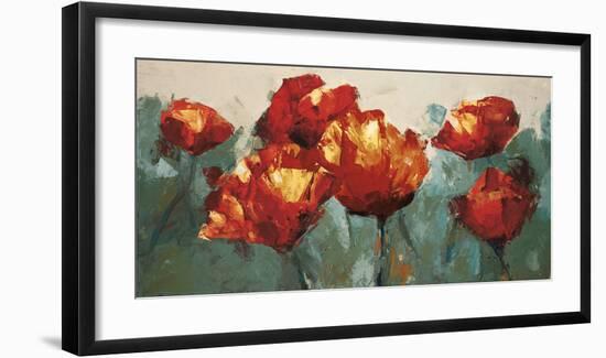 Poppies On Slate-Peter Colbert-Framed Giclee Print