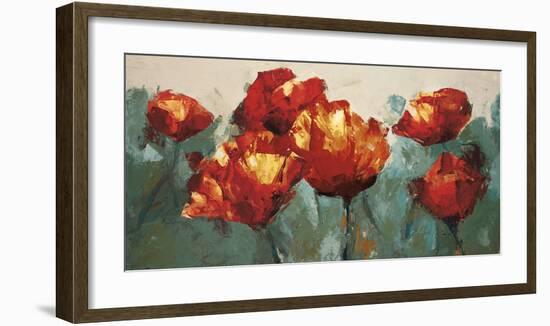 Poppies On Slate-Peter Colbert-Framed Giclee Print