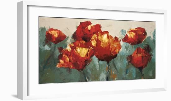 Poppies On Slate-Peter Colbert-Framed Giclee Print