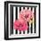 Poppies on Stripes I-Patricia Pinto-Framed Art Print