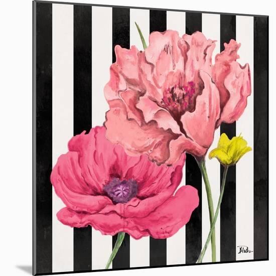 Poppies on Stripes I-Patricia Pinto-Mounted Art Print