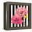 Poppies on Stripes I-Patricia Pinto-Framed Stretched Canvas