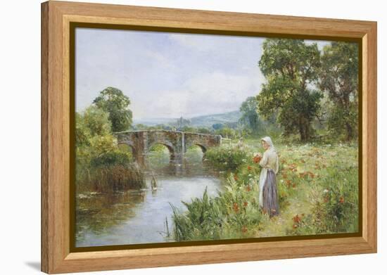 Poppies on the Riverbank-Ernest Walbourn-Framed Premier Image Canvas