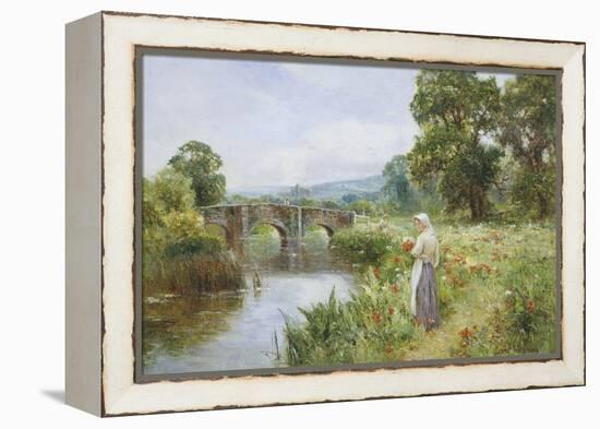 Poppies on the Riverbank-Ernest Walbourn-Framed Premier Image Canvas