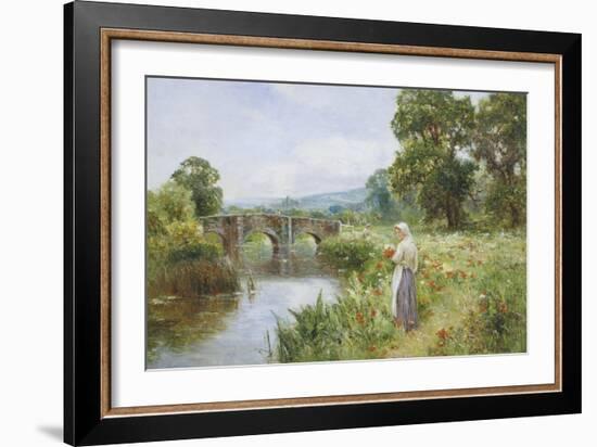 Poppies on the Riverbank-Ernest Walbourn-Framed Giclee Print