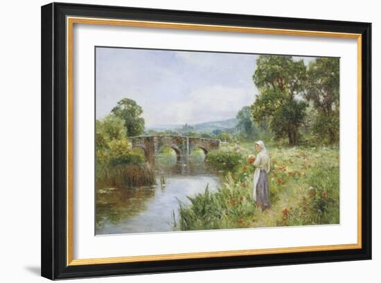 Poppies on the Riverbank-Ernest Walbourn-Framed Giclee Print